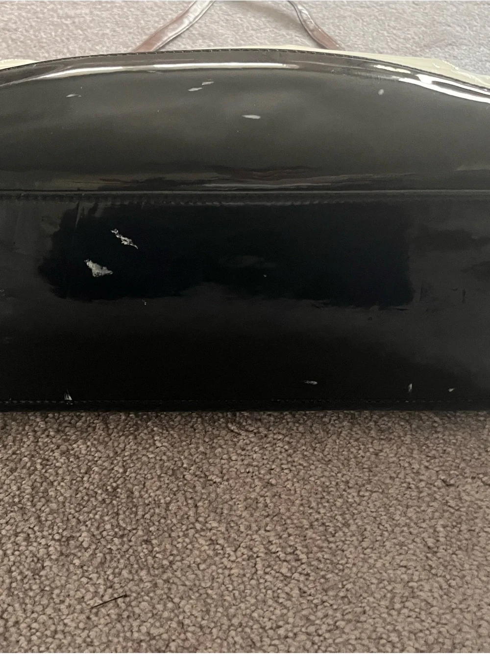 Kate Spade Patent Leather Satchel Bag in white and Black
